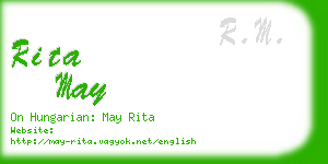 rita may business card